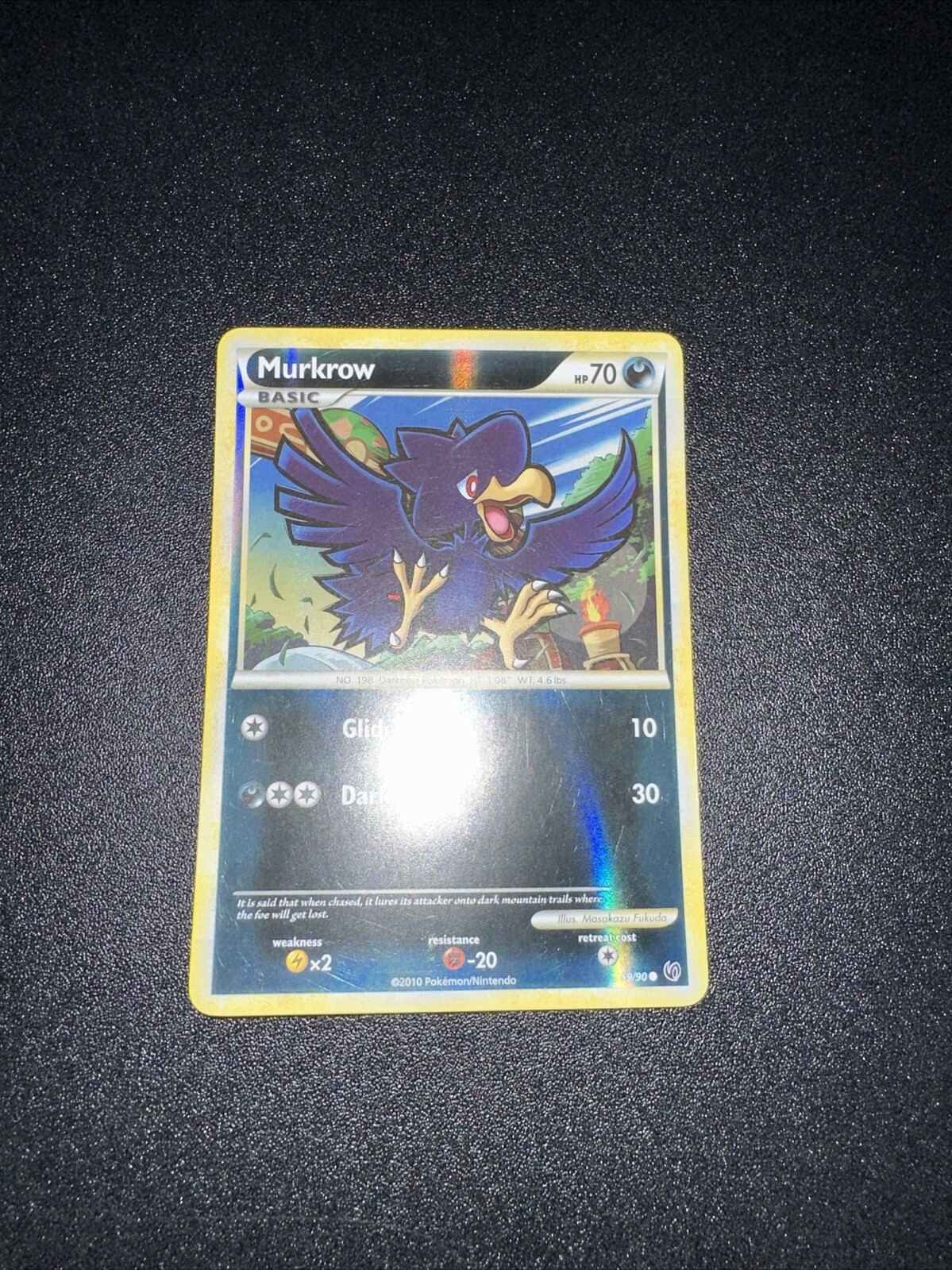 Pokémon TCG Murkrow 59/90 HGSS Undaunted Reverse Holo NM/LP
