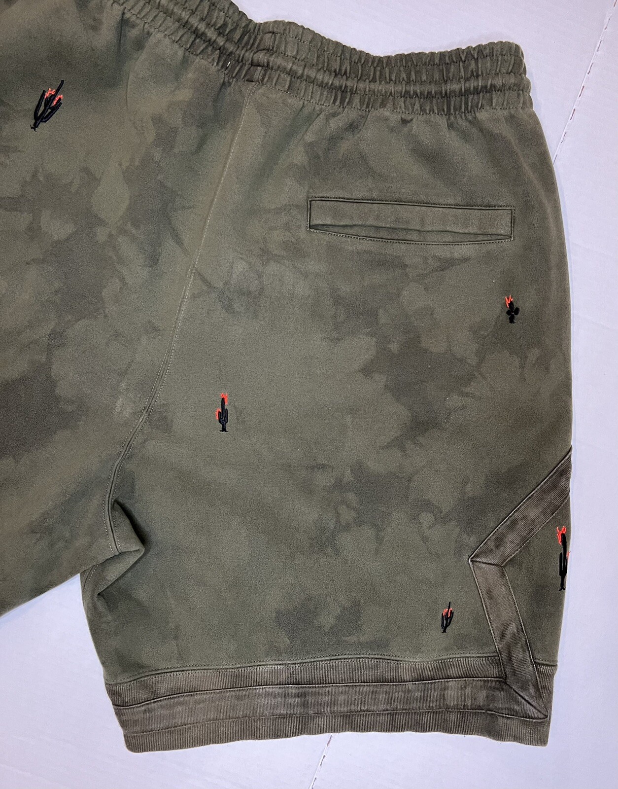 Travis Scott Jordan Washed Suede Shorts Olive Size XL | eBay