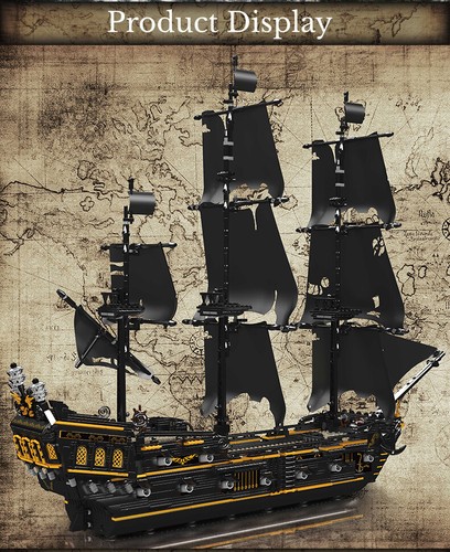 Mould King 13199 Black Pearl Schiff Piratenschiff Klemmbausteine Spielzeug MOC - Bild 7 von 7