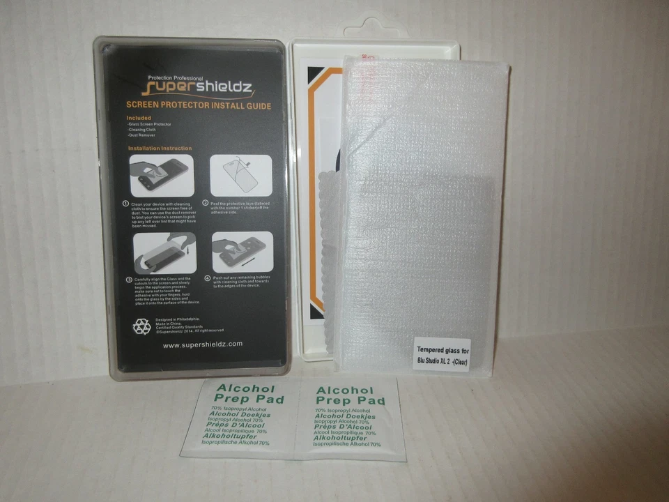 1 Funda Protectora de Pantalla Vidrio Templado para Teléfono Celular Blu Studio XL Transparente Foto 3 de 4