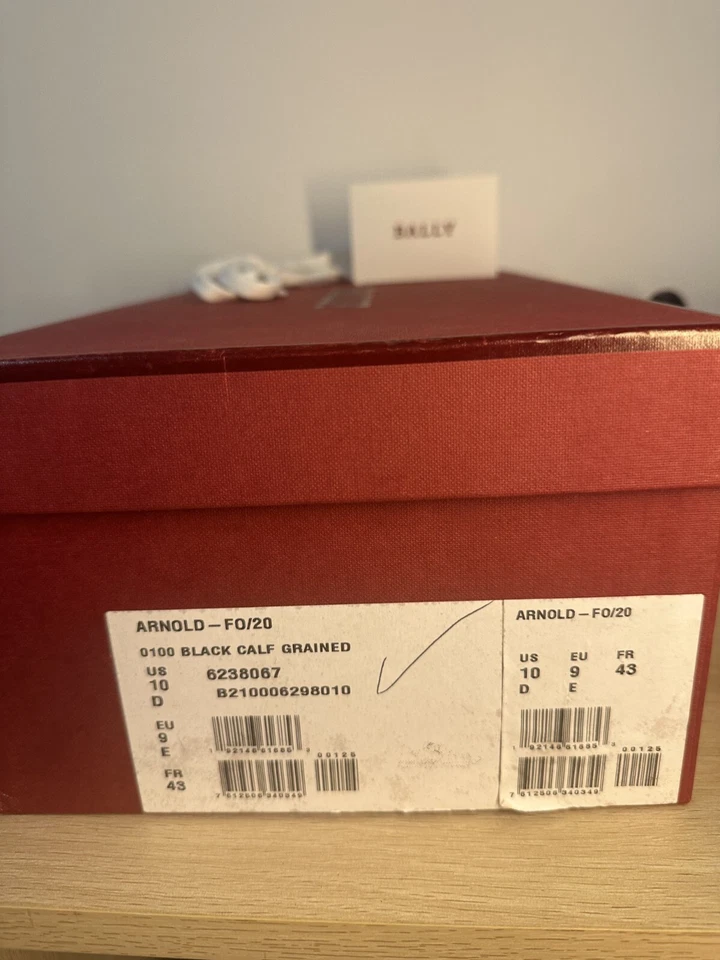 Zapatillas Bally Arnold FO/20 Cuero Granulado de becerro Negro EE. UU. 10 UE 43 - Apenas Usadas Foto 2 de 4