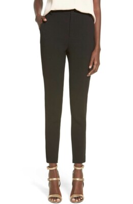 NATIVE YOUTH 133884 Womens Solid Black Cigarette Casual Pants Sz Medium