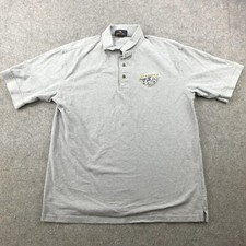 Vintage Nashville Predators Polo Shirt Mens Large Gray Embroidered Logo Emblem *