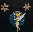 Disney Auctions Tinker Bell Snowflake - 3-pin set Disney Pin 34433 Damaged — photo 1