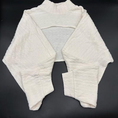 Sugar Moon Women's Juniors Shrug Long Sleeve Mock Turtleneck Cream Size Medium