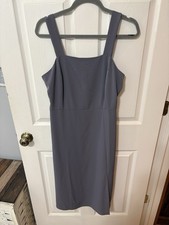 NEW W/ Tag Grey/Lavender Loft Wide Strap Dress Size 6 Women’s Sleeveles Midi