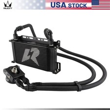 19 Row Oil Cooler Kit Thermostatic For Subaru BRZ Scion FR-S FA20 2013+ Black