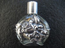Parfum Flakon Silber 835 Portugal Parfümfläschchen groß und schön von ca. 1950