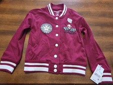 Super Mario Kart Racing Sweatshirt Jacket Youth XS Red Snap Front NWT