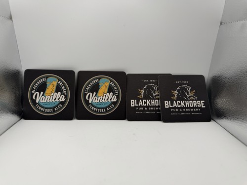 Lot 4 Blackhorse Brewery Tennessee Ales Beer Coasters Vanilla Cream Ale Pub Bar