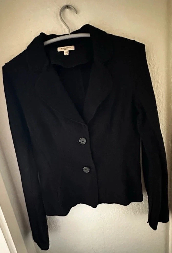 Blazer/chaqueta corta Burberry London negro para mujer - talla 8 mezcla de materiales para mujer