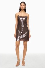 A.L.C. Dani Sequin Mini Dress Bronze Metallic Party Cocktail Slip Dress XS