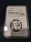 1960-P 25C Silver Washington Quarter - NGC MS65