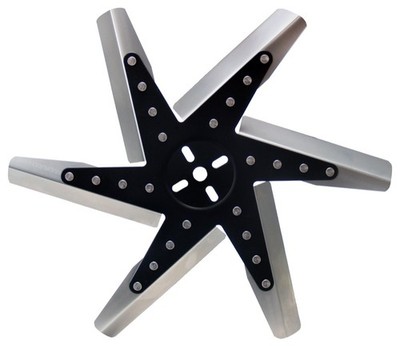 Derale Engine Cooling Fan 19117; Flex Fan 17 in. 6 Blade Mechanical Black