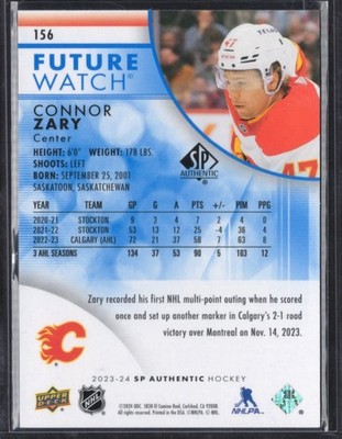 2023-24 SP Authentic Limited Blue Future Watch /399 - Connor Zary