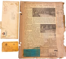 Newspaper Clipping Rocky Mountain Oil Scouting Standard Logo Envelope ID card
