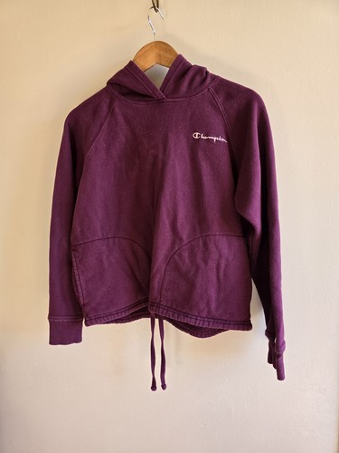 Girls Champion Wine Hoodie W/Pockets Long Sleeve Adjustable At The Bottom Sz M - Picture 2 of 11