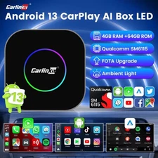 2025 Carlinkit Android13 TV Box AA Wireless Carplay Adapter 64G Netflix Youtube