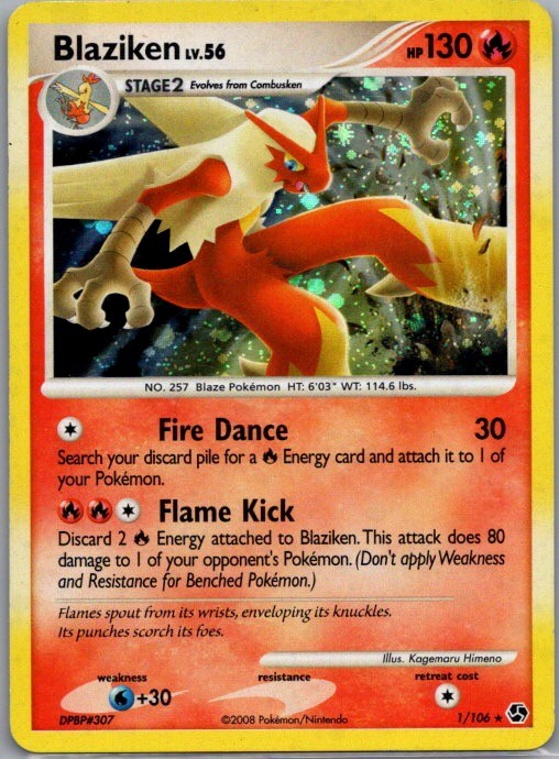 Blaziken Holo Rare Great Encounters 1/106 LP