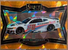 2025 Select Pit Road Orange Cracked Ice Prizm Parallel Shane Van Gisbergen