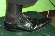 Vintage Men's Sexy Dolce & Gabbana D&G Pointed Toe Oxford, Black -- Size 44 / 11