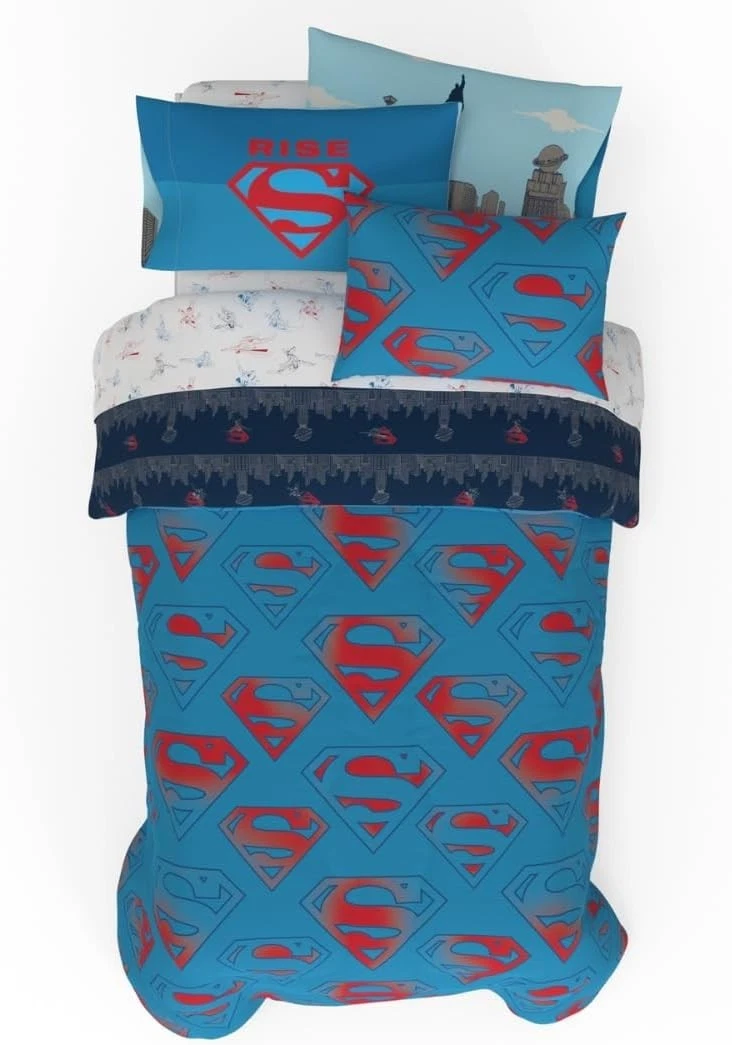 Superman Shield Reversible Comforter, Bedding Set