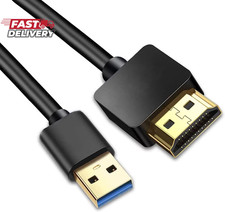 0.5M USB to HDMI Adapter Cable, USB to HDMI Male 1080P HD Monitor Display Audio 