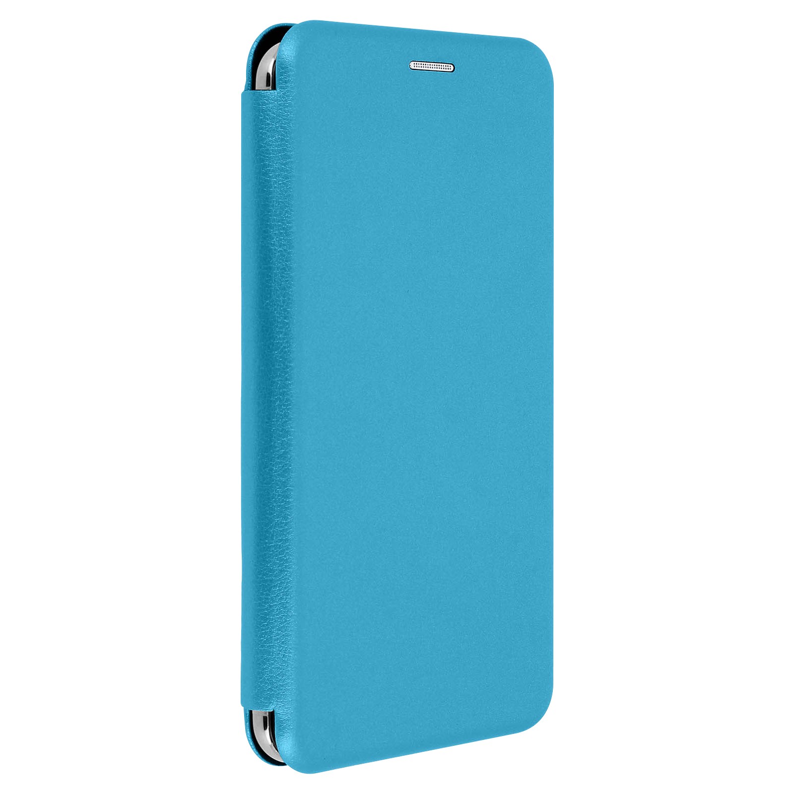 Coque smartphone 4,8 à 5,3 antichoc bleue à fonction rangement carte bancaire