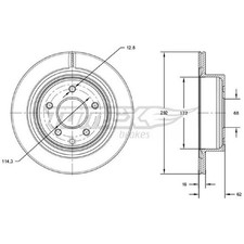 2x Bremsscheibe hinten für Nissan Qashqai 1 J10 Rogue X-Trail T31 T30 2 | 26235