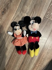 Vintage Applause Disney  s Mickey Mouse and Minnie Mouse 12" Plush Set of Two