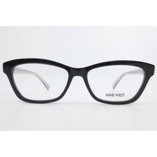 Nine West NW5086 001 Black Clear Scalloped Cat Eye Eyeglasses Frames 52-16-135