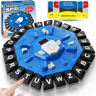 BESUCHE DEN SZJJX-STORE Wortspiel, Brettspiele Für Kinder Und Erwachsene Mit 2 Modi, 24 Tasten Buchstabe