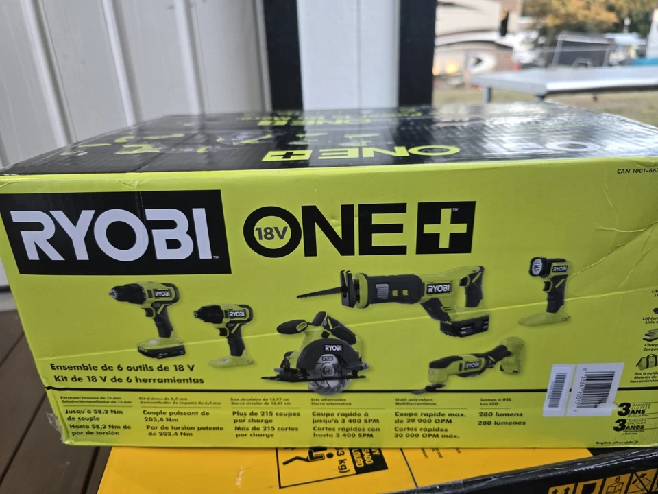 Ryobi ONE+ 18V Cordless 6-Tool Combo Set (PCL1600K2) - Image 3 of 3