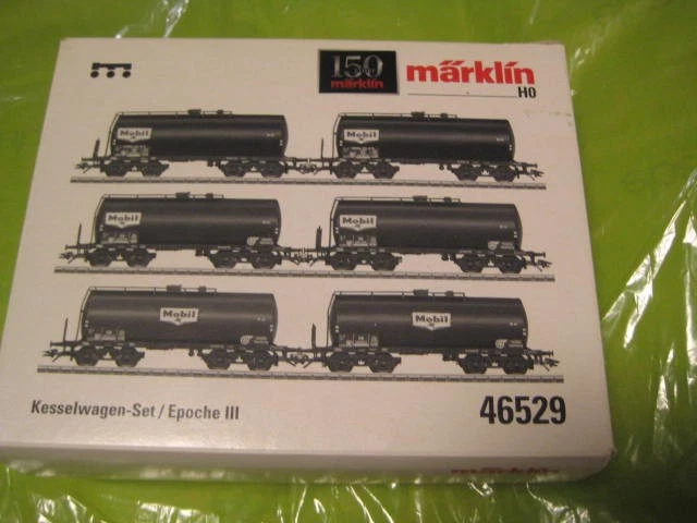 Marklin HO 46529 DB VTG "MOBIL" 6 Tank Car Set in NIB Ltd Edn IN 2009 only - Image 3 of 4