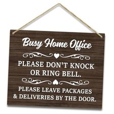Wooden Sign, Housewarming Gifts For Women Men Friend Coworker, Busy Home Office