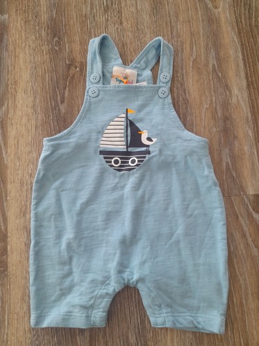 Kurze Latzhose Topomini Gr. 62 Baby hellblau Jogginghose Shorts - Bild 1 von 5