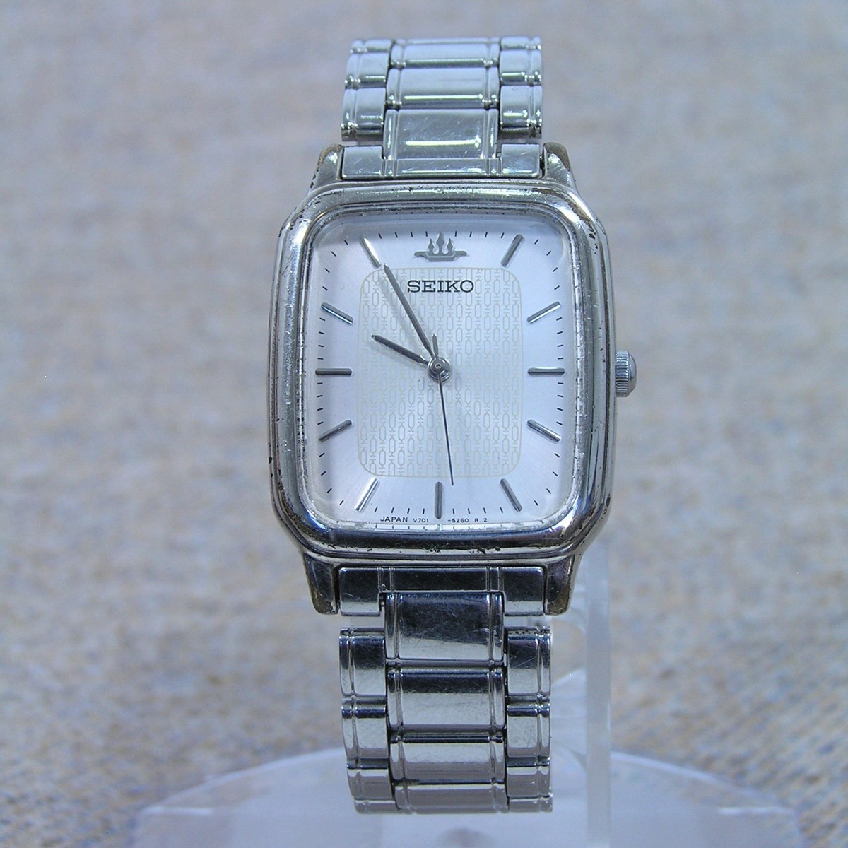 Japan Exclusive!] Vintage 90s SEIKO GALAXY V701-5140 Tank Rare