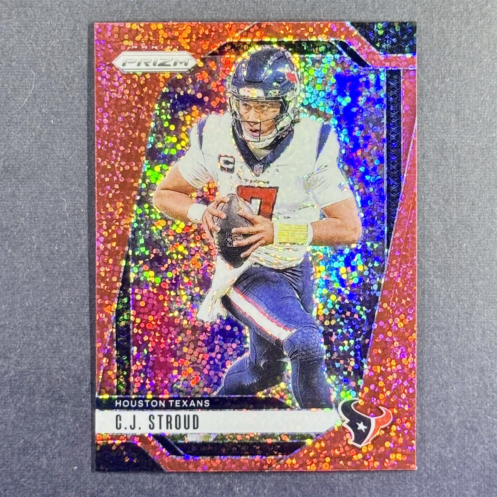 CJ STROUD 2024 PANINI PRIZM #111 RED SPARKLE (COLOR MATCH) HOUSTON TEXANS SP
