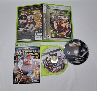 Marvel: Ultimate Alliance Special Edition Platinum Hits Xbox 360 CIB 2 Discs