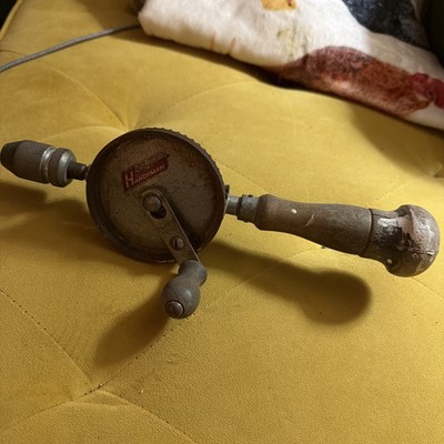 Antique Stanley Handyman H1220 Eggbeater Hand Drill, USA. Original. Works Great!