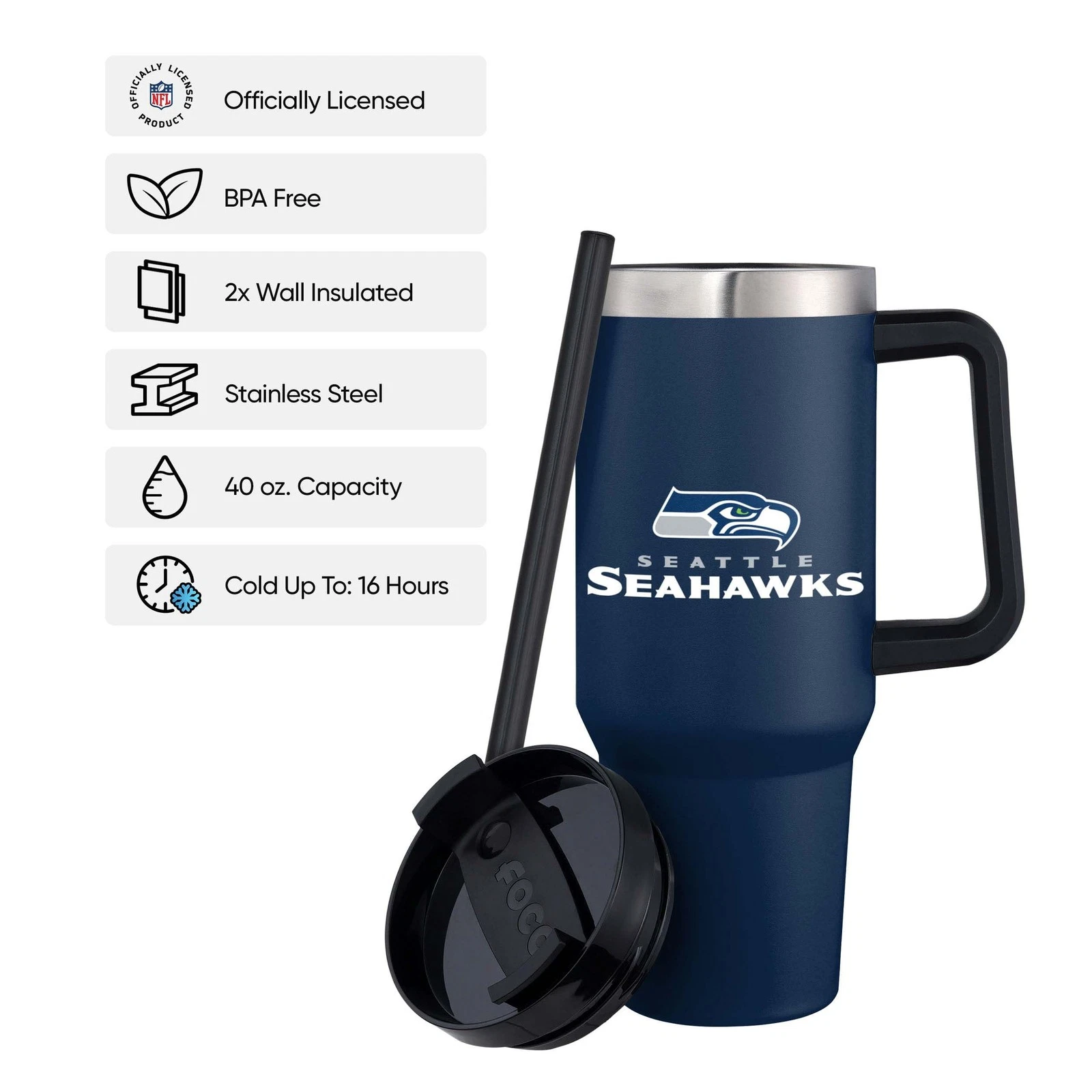 Seattle Seahawks 40 oz Tumbler with Handle