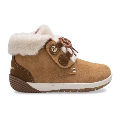 Merrell Boy Bare Steps  Cocoa Jr. Boot Boots Suede