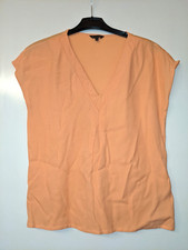 Kurzarmbluse in aprikose/orange von Massimo Dutti