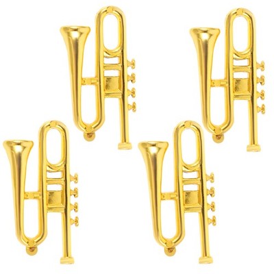  4 Pcs Miniatur-instrumentendekoration Zubehör Puppenhaus Puppenhauszubehör