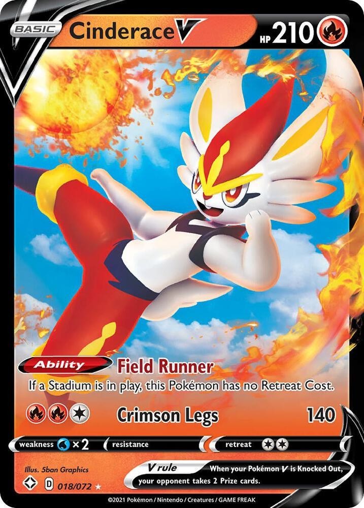 2020 Pokemon, Rebel Clash, #35/192 Cinderace V, Holo Ultra Rare