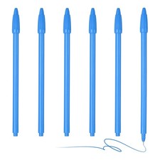 6Pcs Colored Gel Ink Pens, 0.5mm Water Blue Gel Ink Ballpoint Pens, Water Blue