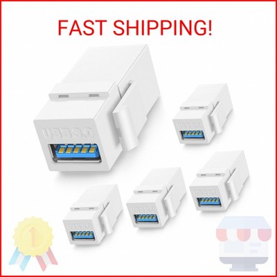 URWOOW USB 3.0 Keystone Jack Inserts (5 Pack)