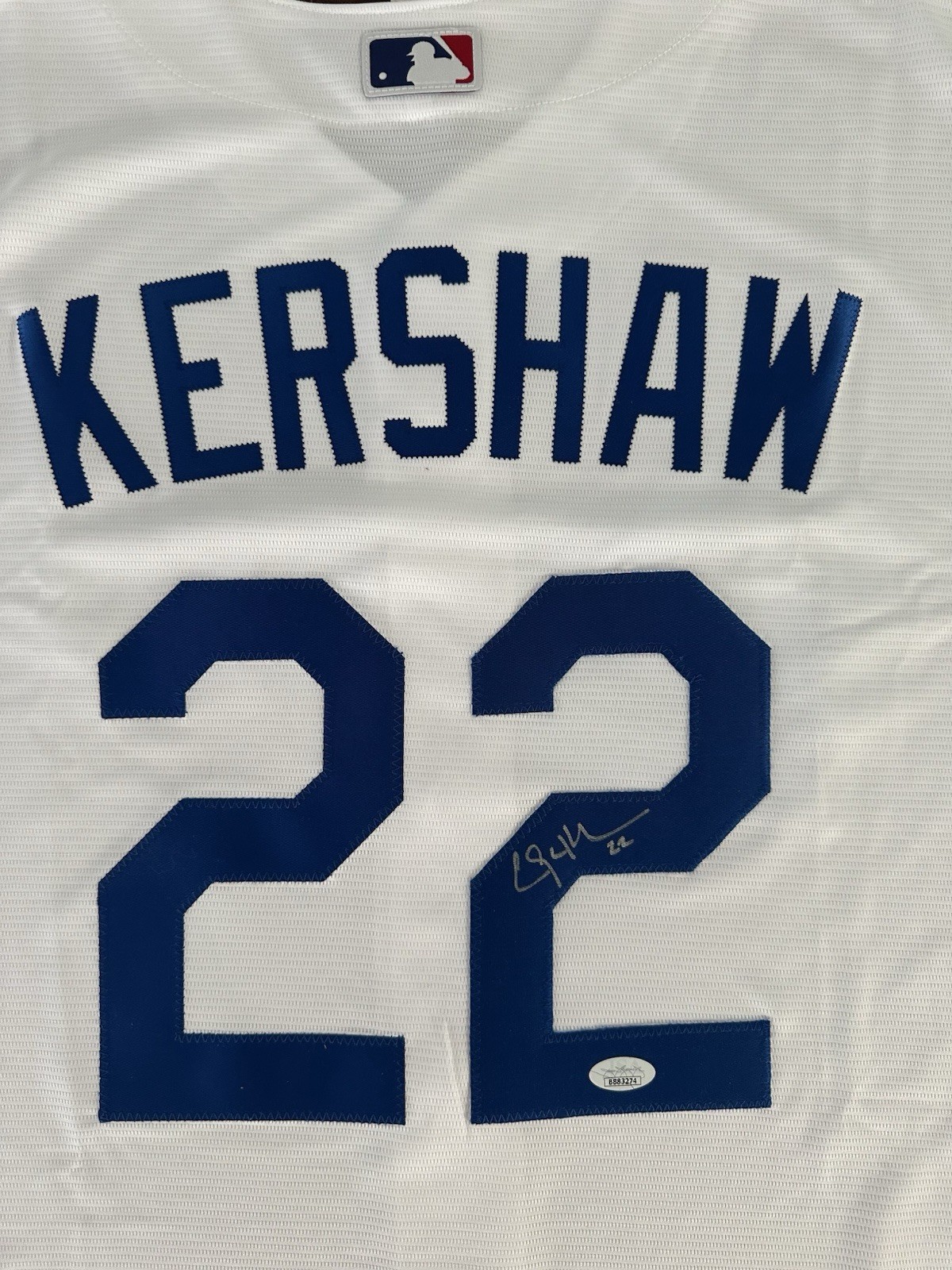 Clayton Kershaw Autographed Signed Los Angeles Dodgers Dodgers Nike MLB BB Jersey w/ Notary JSA 