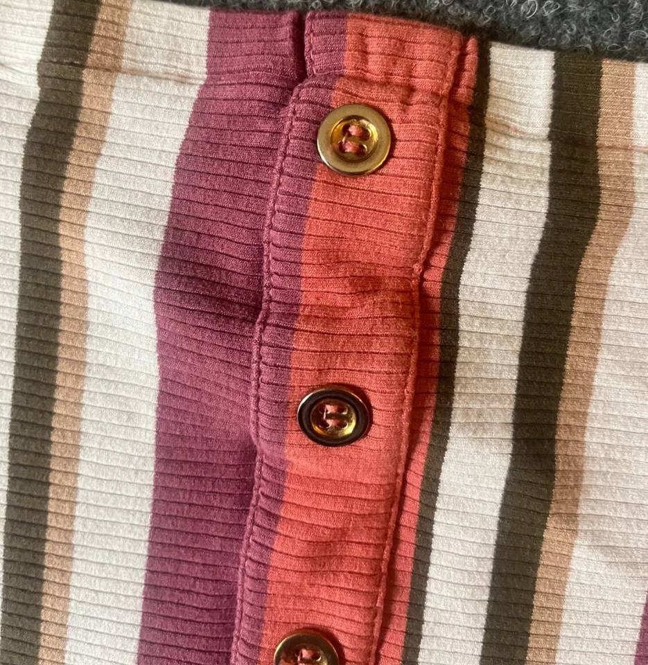 G by Guess Womens Multicolor Striped Strapless Button Top Medium - Image 4 of 4