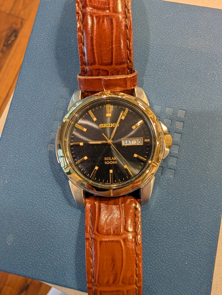 Seiko Solar Men 100 m (10 ATM) Water Resistance Wristwatches for